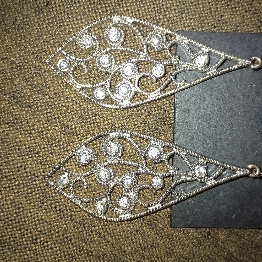 Birch Hill dangling diamond earrings (ALL diamonds are real)